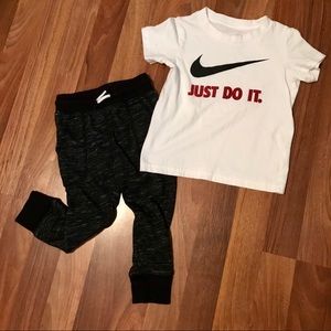 H&M Cotton Sweat Pants & Nike T-Shirt